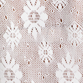 t shirt ajoure effet crochet blanc femme T-shirt ajouré effet crochet blanc femme