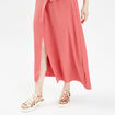 Robe longue évasée cache-coeur vieux rose femme