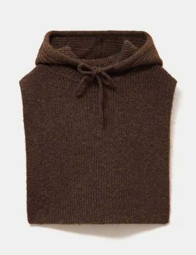 Cache-cou marron fonc&eacute; femme