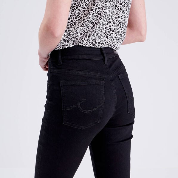 jeans droit taille haute denim noir femme Jeans droit taille haute denim noir femme