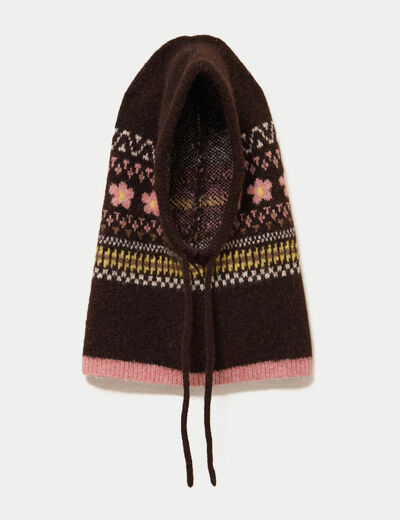 Cagoule marron fonc&eacute; femme