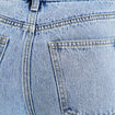 Jean wide leg cropped taille standard denim bleach femme