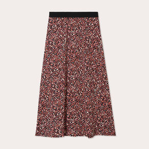 Jupe longue évasée rouge femme