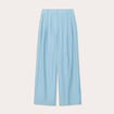 Pantalon large avec pinces bleu gris femme