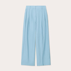 pantalon large avec pinces bleu gris femme Pantalon large avec pinces bleu gris femme