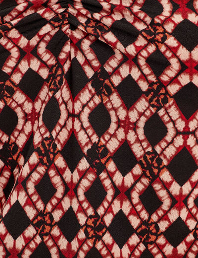 Blouse manches courtes rouge femme