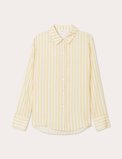 Chemise manches longues jaune femme