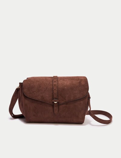 Sac aspect daim marron femme