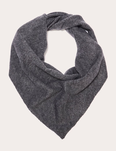 Foulard triangle gris foncé femme