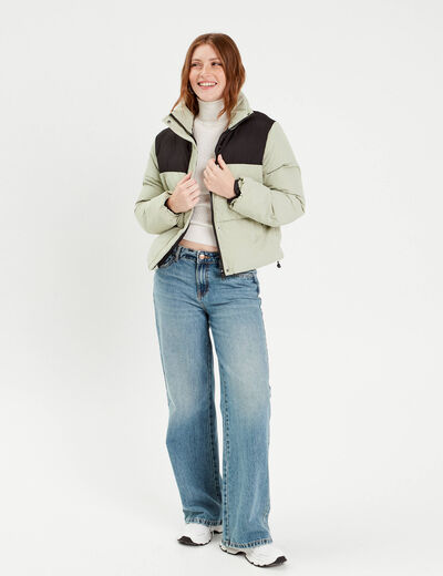 Doudoune vert pastel femme