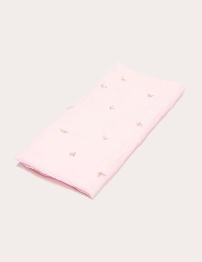 Foulard rose clair femme