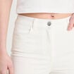 Pantalon capri ecru femme