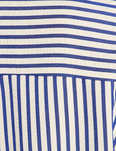 Chemise manches longues bleu marine femme