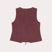 Gilet sans manches prune femme