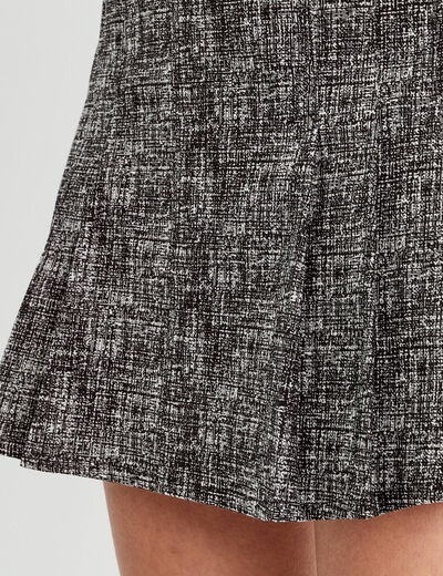 Jupe-short droite noir femme
