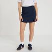 Jupe-short droite fentes bleu marine femme