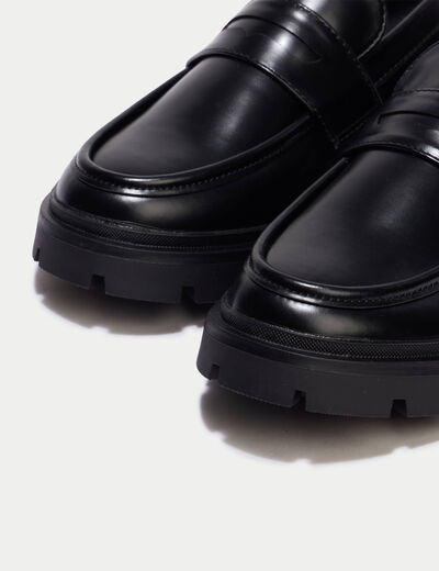Mocassins noir femme