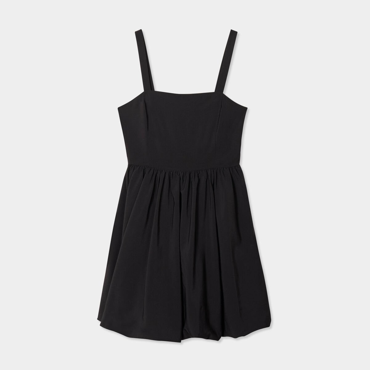 Robe évasée effet boule noir femme
