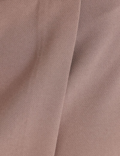 Jupe portefeuille cargo taupe femme