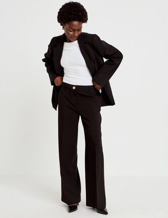 Pantalon bootcut taille standard noir femme
