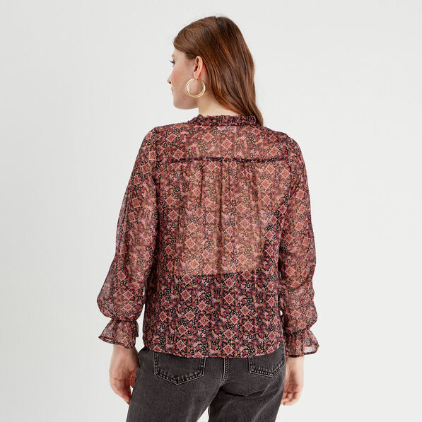 blouse manches longues rose femme Blouse manches longues rose femme