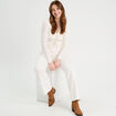 Jeans droit 5 poches ecru femme