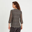Blouse Fanny - manches 3/4 noir femme