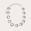 Ceinture chaîne ronds métal gris argent femme