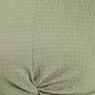 Robe midi ajustée col rond vert kaki femme