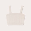 Bustier tricot torsades beige femme
