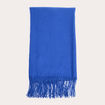 &Eacute;charpe &agrave; franges bleu electrique femme