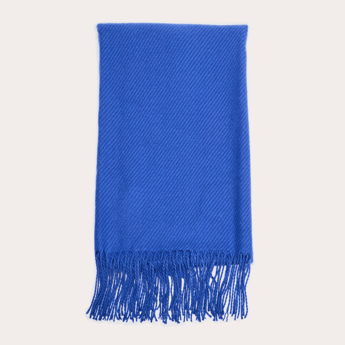 &Eacute;charpe &agrave; franges bleu electrique femme