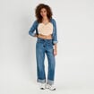 Crop top volants ecru femme