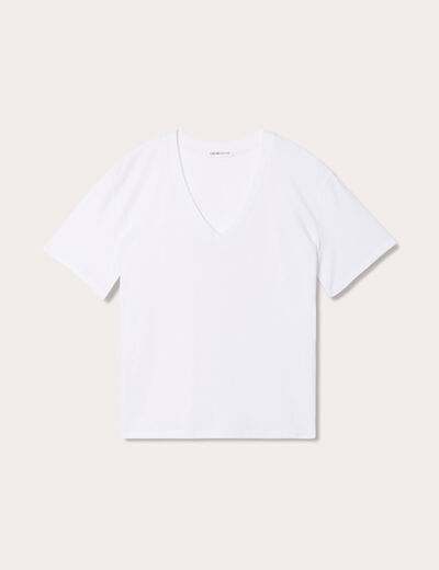 T-shirt manches courtes blanc femme
