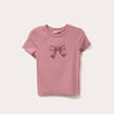 T-shirt manches courtes ajusté vieux rose femme