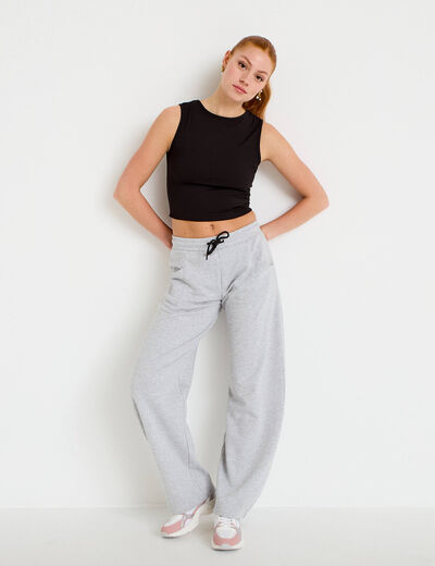 Jogging barrel gris clair femme