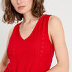 Débardeur broderie anglaise rouge femme