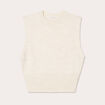 Pull sans manches ecru femme