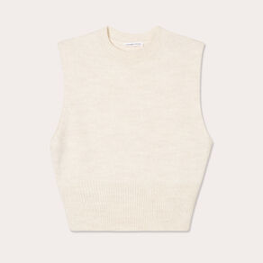 pull sans manches ecru femme Pull sans manches ecru femme