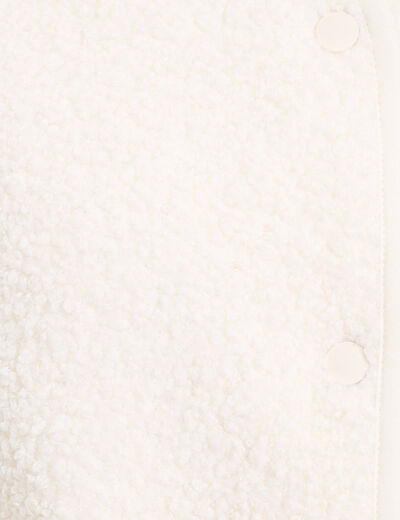 Gilet polaire sans manches ecru femme
