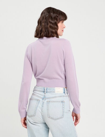 Gilet manches longues parme femme