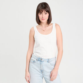 Débardeur bretelles larges blanc femme