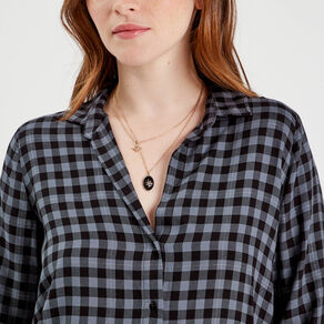chemise manches longues bleu fonce femme Chemise manches longues bleu foncé femme