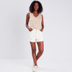 Débardeur bretelles larges sable femme