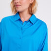 Chemise manches longues bleu femme