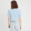 Veste blazer manches courtes bleu clair femme