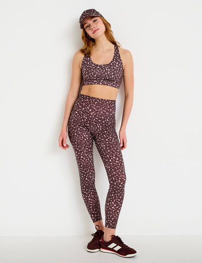 Legging taille haute activewear violet femme
