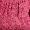 Blouse en dentelle manches longues vieux rose femme