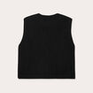 Gilet sans manches noué noir femme