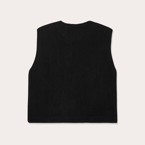 Gilet sans manches noué noir femme